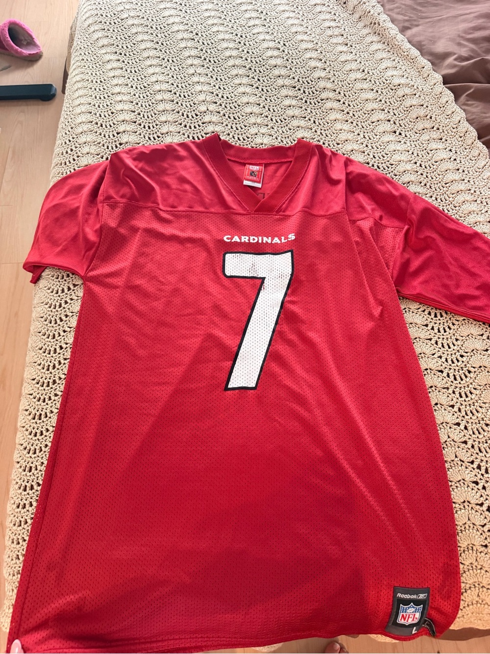 Arizona NFLCardinals #7 Red Mesh Football Jersey